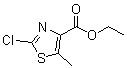 2-氯-5-甲基-1,3-噻唑-4-羧酸乙酯分子结构 (CAS 907545-27-1)