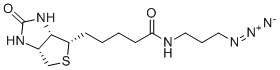 N-(3-叠氮基丙基)生物素酰胺分子结构 (CAS 908007-17-0)