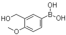(3-羟甲基-4-甲氧基苯基)硼酸分子结构 (CAS 908142-03-0)