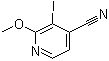 structure of CAS# 908279-57-2, 3-Iodo-2-methoxy-4-pyridinecarbonitrile