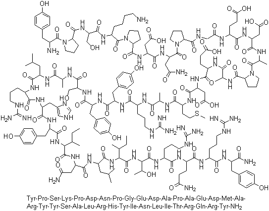 structure of CAS# 90880-35-6, Neuropeptide Y (human)