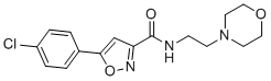 5-(4-氯苯基)-N-(2-吗啉-4-基乙基)异恶唑-3-甲酰胺分子结构 (CAS 909090-75-1)