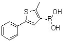 2-甲基-5-苯基噻吩-3-基硼酸分子结构 (CAS 909103-23-7)