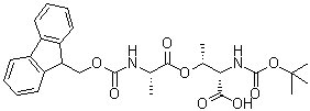 CAS # 909115-21-5, N-[(1,1-Dimethylethoxy)carbonyl]-O-[N-[(9H-fluoren-9-ylmethoxy)carbonyl]-L-alanyl]-L-threonine