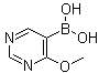(4-甲氧基嘧啶-5-基)硼酸分子结构 (CAS 909187-37-7)