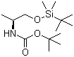 (S)-1-(叔丁基二甲基硅氧基)丙-2-基氨基甲酸叔丁酯分子结构 (CAS 909297-88-7)