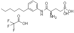 [(3R)-3-氨基-4-[(3-己基苯基)氨基]-4-氧代丁基]-膦酸单(三氟乙酸盐)分子结构 (CAS 909725-62-8)