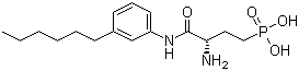 [(3S)-3-氨基-4-[(3-己基苯基)氨基]-4-氧代丁基]膦酸分子结构 (CAS 909725-63-9)