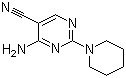 structure of CAS# 90973-23-2, 4-Amino-2-(1-piperidinyl)pyrimidine-5-carbonitrile