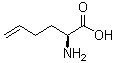 (S)-2-氨基-5-己烯酸分子结构 (CAS 90989-12-1)