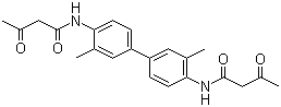 双乙酰乙酰-3,3'-二甲基联苯胺分子结构 (CAS 91-96-3)