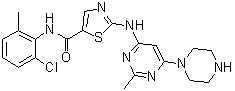 CAS # 910297-51-7, N-Deshydroxyethyl dasatinib, N-(2-Chloro-6-methylphenyl)-2-[[2-methyl-6-(1-piperazinyl)-4-pyrimidinyl]amino]-5-thiazolecarboxamide