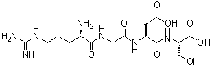 structure of CAS# 91037-65-9, L-精氨酰甘氨酰-L-alpha-天冬氨酰-L-丝氨酸