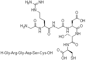 CAS # 91037-71-7, Glycyl-L-arginylglycyl-L-alpha-aspartyl-L-seryl-L-cysteine