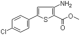 structure of CAS# 91076-93-6, 3-氨基-5-(4-氯苯基)噻吩-2-羧酸甲酯