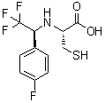 N-[(1S)-2,2,2-三氟-1-(4-氟苯基)乙基]-L-半胱氨酸分子结构 (CAS 910866-66-9)
