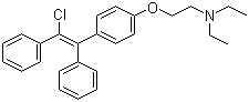 CAS # 911-45-5, Clomifene, 2-(4-[2-Chloro-1,2-diphenylethenyl]phenoxy)-N,N-diethylethanamine
