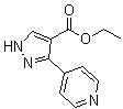 3-(4-吡啶基)-1H-吡唑-4-羧酸乙酯分子结构 (CAS 911462-21-0)