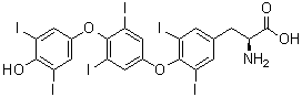 O-[4-(4-羟基-3,5-二碘苯氧基)-3,5-二碘苯基]-3,5-二碘-L-酪氨酸分子结构 (CAS 911661-90-0)
