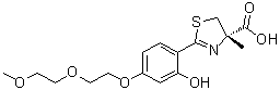 (4S)-4,5-二氢-2-[2-羟基-4-[2-(2-甲氧基乙氧基)乙氧基]苯基]-4-甲基-4-噻唑羧酸分子结构 (CAS 911714-45-9)