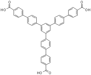 CAS # 911818-75-2, 1,3,5-Tris(4'-carboxy[1,1'-biphenyl]-4-yl)benzene, 5''-(4'-Carboxy[1,1'-biphenyl]-4-yl)-[1,1':4',1'':3'',1''':4''',1''''-quinquephenyl]-4,4''''-dicarboxylic acid