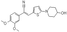 (alphaZ)-alpha-[[5-(4-羟基-1-哌啶基)-2-噻吩基]亚甲基]-3,4-二甲氧基苯乙腈分子结构 (CAS 912287-56-0)