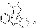 structure of CAS# 912356-08-2, (3aR,12bR)-rel-5-氯-2,3,3a,12b-四氢-2-甲基-1H-二苯并[2,3:6,7]氧杂卓并[4,5-c]吡咯-1-酮