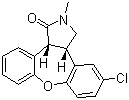 structure of CAS# 912356-09-3, (3aR,12bS)-rel-5-Chloro-2,3,3a,12b-tetrahydro-2-methyl-1H-dibenz[2,3:6,7]oxepino[4,5-c]pyrrol-1-one