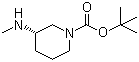 (S)-3-(甲氨基)哌啶-1-羧酸叔丁酯分子结构 (CAS 912368-73-1)