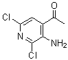 1-(3-氨基-2,6-二氯-4-吡啶基)乙酮分子结构 (CAS 912772-91-9)