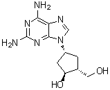 CAS # 91296-15-0, rel-(1R,2S,4R)-4-(2,6-Diamino-9H-purin-9-yl)-2-hydroxycyclopentanemethanol, NSC 181924