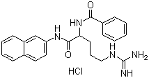 structure of CAS# 913-04-2, N-Benzoyl-DL-arginine-beta-naphthylamide hydrochloride