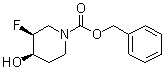 structure of CAS# 913574-95-5, 顺式-3-氟-4-羟基哌啶-1-羧酸苄酯