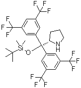 CAS # 913699-13-5, (2S)-2-[Bis[3,5-bis(trifluoromethyl)phenyl][[(1,1-dimethylethyl)dimethylsilyl]oxy]methyl]pyrrolidine