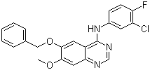 N-(3-氯-4-氟苯基)-7-甲氧基-6-苄氧基喹唑啉-4-胺分子结构 (CAS 913819-12-2)