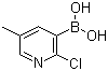 2-氯-5-甲基吡啶-3-硼酸分子结构 (CAS 913835-86-6)