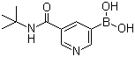 5-(叔丁基氨基甲酰基)吡啶-3-硼酸分子结构 (CAS 913835-99-1)
