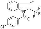 3-甲基-2-三氟甲基-1-(4-氯苯甲酰)吲哚分子结构 (CAS 913955-36-9)