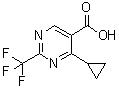 4-环丙基-2-(三氟甲基)嘧啶-5-羧酸分子结构 (CAS 914201-19-7)