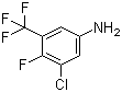 3-氯-4-氟-5-三氟甲基苯胺分子结构 (CAS 914225-61-9)
