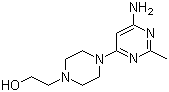structure of CAS# 914347-48-1, 2-(4-(6-氨基-2-甲基嘧啶-4-基)哌嗪-1-基)乙醇