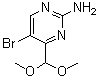 5-溴-4-(二甲氧基甲基)-2-嘧啶胺分子结构 (CAS 914347-52-7)