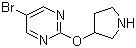 structure of CAS# 914347-82-3, 5-溴-2-(吡咯烷-3-氧基)嘧啶