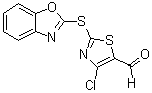 2-(2-苯并恶唑基硫基)-4-氯-5-噻唑甲醛分子结构 (CAS 914348-74-6)