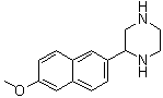 2-(6-甲氧基-2-萘基)哌嗪分子结构 (CAS 914348-90-6)
