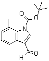 structure of CAS# 914348-96-2, 3-甲酰基-7-甲基-1H-吲哚-1-羧酸叔丁酯