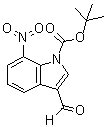 structure of CAS# 914348-97-3, 3-甲酰基-7-硝基-1H-吲哚-1-羧酸叔丁酯