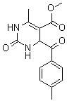 1,2,3,4-四氢-6-甲基-4-(4-甲基苯甲酰)-2-氧代-5-嘧啶羧酸甲酯分子结构 (CAS 914349-17-0)