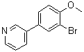 3-(3-溴-4-甲氧基苯基)吡啶分子结构 (CAS 914349-55-6)