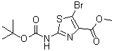 5-溴-2-(叔丁氧羰基氨基)噻唑-4-羧酸甲酯分子结构 (CAS 914349-71-6)
